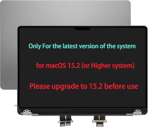 Image of 14 inch Screen Replacement for MacBook Pro M1 A2442 EMC 3650 M2 A2779 EMC 8102 M3 A2918 EMC 8304 LCD Screen Display Complete Top Assembly 2021 2023 (Gray)