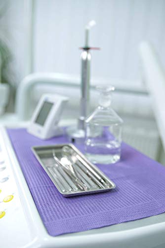 Disposable Dental Bibs 13"X18" (125 Pack) - 3 Ply Waterproof Tattoo Bib Sheet For Patients - Dentist Or Medical Tray Cover And Nail Table Cover Supplies, Lavender Purple #TOP3