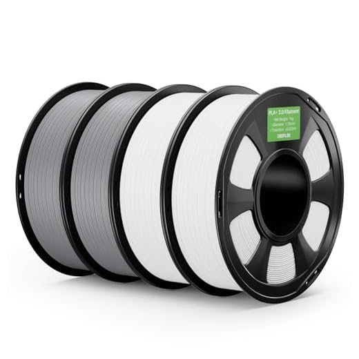 DEEPLEE PLA+ 2.0 Filament 1.75mm, Stronger Toughness 3D Printer Filament, White Grey 4KG, Upgrade PLA Plus 3D Printer Filament, High Speed PLA+ Filament for Most FDM 3D Drucker