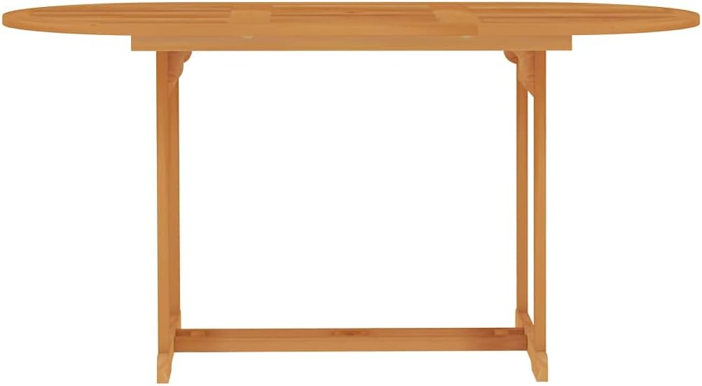 Patio Table,Porch Side Table,Balcony Desk,Outdoor Dining Table,Outside Tables for Yard,Tabletop with Parasol Hole,for Patio, Garden and Deck, 59.1"x35.4"x29.5" Solid Teak Wood