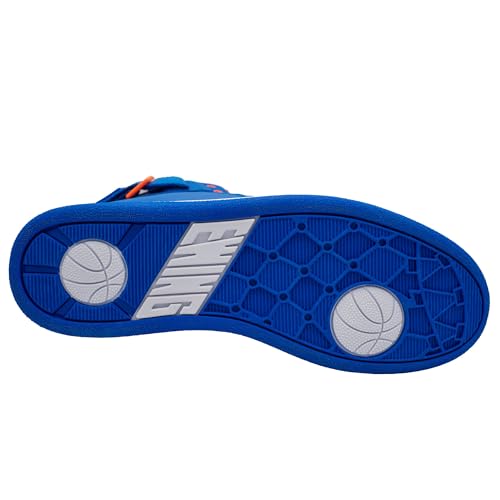 Ewing Athletics 33 HI x Orion Hybrid Retro Sneakers for Men, Reversible Ankle Strap, Durable Synthetic Upper, Rubber Sole, Blue/Orange/White2