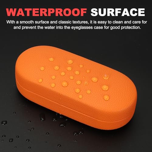 Image of PATIKIL Hard Shell Eyeglasses Case, PU Leather Large Glasses Case Litchi Grain Protective Sunglasses Organizer for Women Men