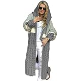 Übergröße Stickjacke im Wasserfall Design, mit Farbe Patchwork Stickmuster, Fledermausärmeln, einzigartig, damit sehen Sie charmant, modern und elegant aus