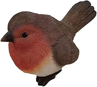 Garden & Home Decor  Wild British Bird Polyresin Statue - Hand Painted Figurine - Intricate Detail Suitable for Indoor or Outdoor Use - Frost and Fade Resistant Animal Lawn Ornament (Red Robin)