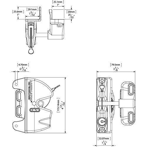 D&D Technologies LLAA LokkLatch, Locking Gate Gravity Latch, Key Lockable on One Side of Gate, for Metal, Wood, and Vinyl Fences, Black