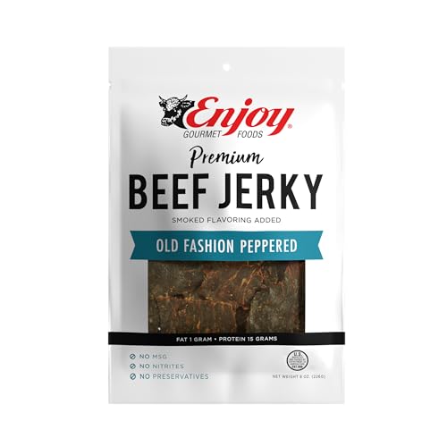 Enjoy Old Fashion Beef Jerky 8 oz (Pack of 1) | High Protein | No Nitrites