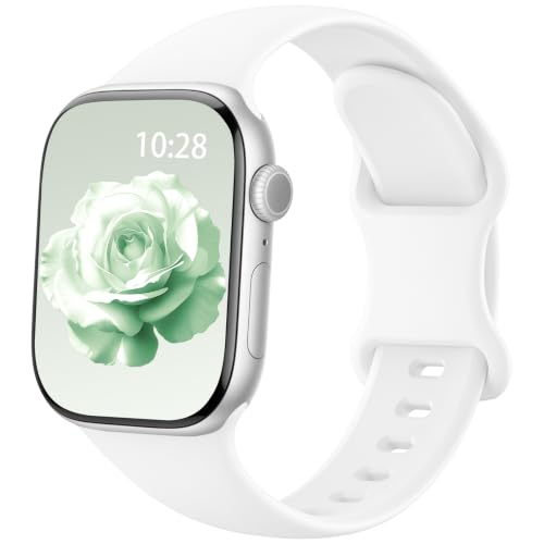 Image of Silicone Sport Band Compatible with Apple Watch Bands for Women Men | Soft Wristband 40mm 38mm 41mm 44mm 45mm 46mm 42mm 49mm, Replacement Strap for iWatch Series 11 10 9 8 7 6 5 4 3 2 1 SE Ultra