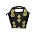 Use7 Summer Gold Ananas Fruit Sac à déjeuner isotherme Sac fourre-tout Refroidisseur pour pique-nique École Femmes Hommes