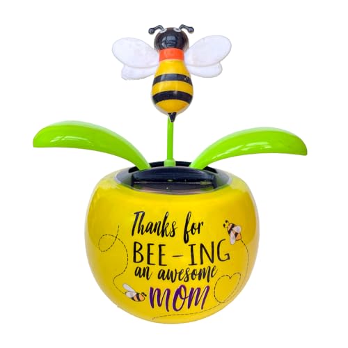 SolarCosa Solar-Wackelfigur Biene, 6 x 5,8 x 11 cm, Wackelfigur mit Solarbetrieb