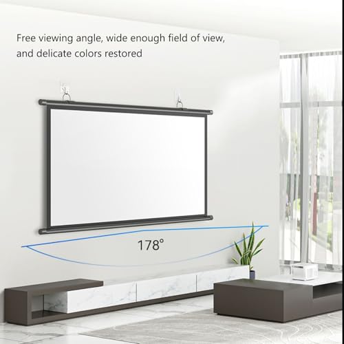 Pantalla Manual Retráctil para Proyector 72 pulg 16:9 miniatura 3
