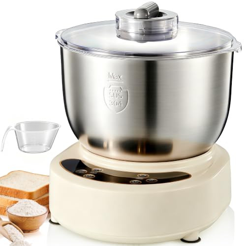 Image of Dough Mixer, 7.4QT Electric Dough Maker with Ferment Function, Dough Mixer Machine for Pizza & Bread Dough, 304 Stainless Steel Bowl, Removeable lid, Face-up Touch Panel