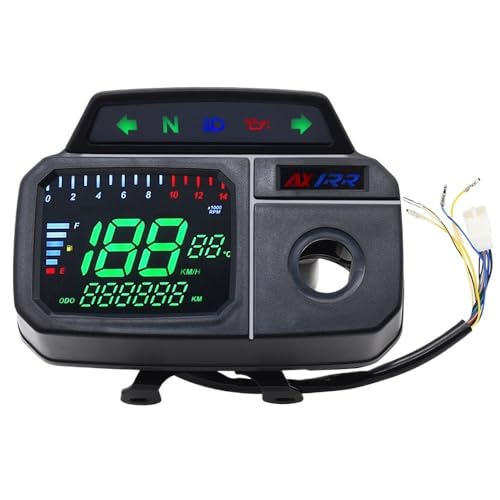 LIANFAFAF Gauge Odometer Tachometer Digital Motorcycle Tachometer Dashboard with 14000 RPM Tachometer for Suzuki AX100 100cc AX 100 Tachometer