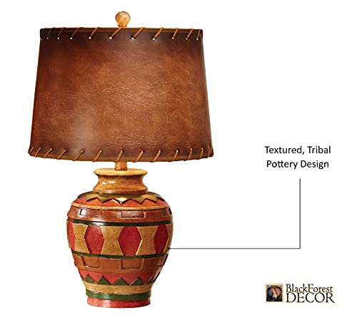 Black Forest Decor Great Plains Pottery Table Lamp - Farmhouse Rustic Lamp Shade #TOP4