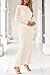 MITILLY Women's Formal Wedding Guest Dress Fall Elegant Floral Long Sleeve Bodycon Ruched Maxi Dresses Medium Apricot