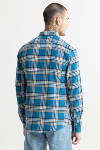 Image of SNITCH Blue Checkered Cotton Shirt