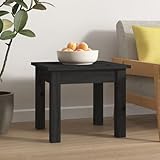 Couleur : noir AJJHUUKI Tables d\'appoint en pin massif Noir 35 x 35 x 30 cm