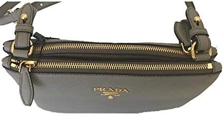 Prada Dove Gray Vitello Phenix Designer Crossbody Bag for Women 1BH046 - Image 4