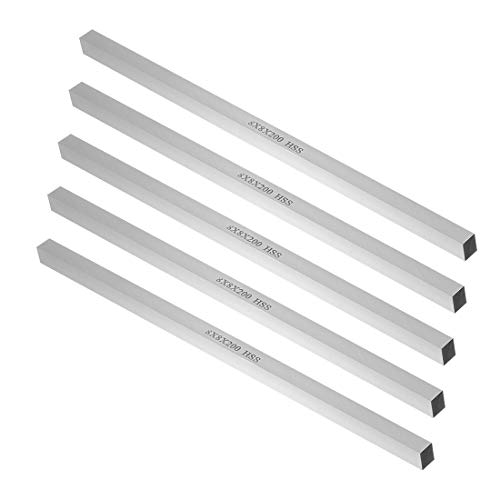 sourcing map - sourcing map 5Pcs Outil de Tournage HSS Foret 8mmx8mmx200mm Outil de Tour Fraise Carré Broyeur Ébauche