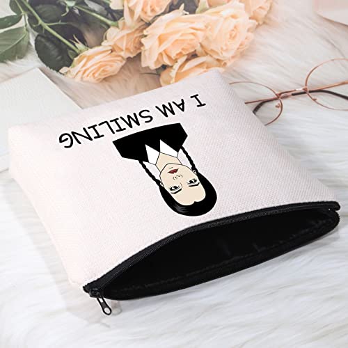 Pofull Tv Shows Inspired Gift Addams Fan Gift I Am Smiling Cosmetic Bag Morticia Fans Gift (I Am Smil Bag) #TOP3
