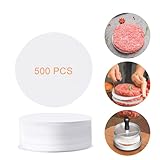 500Pcs Hamburger Patty Paper Round Patty Paper Sheets for Burger Press Non-adhesive and easy to demould Wax Paper for Seperating Patties waffle keto chaffle Cookies Cake Foods