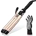 Produktbild Lockenstab VPOW 3 Fässer Große Locken & LCD Anzeige 80-210  einstellbare Temperatur, mit Handschuhe Schnelle Erwärmung Lockenwickler für Lange/kurze Haare Geeignet für Salon Termine Partys Hochzeiten