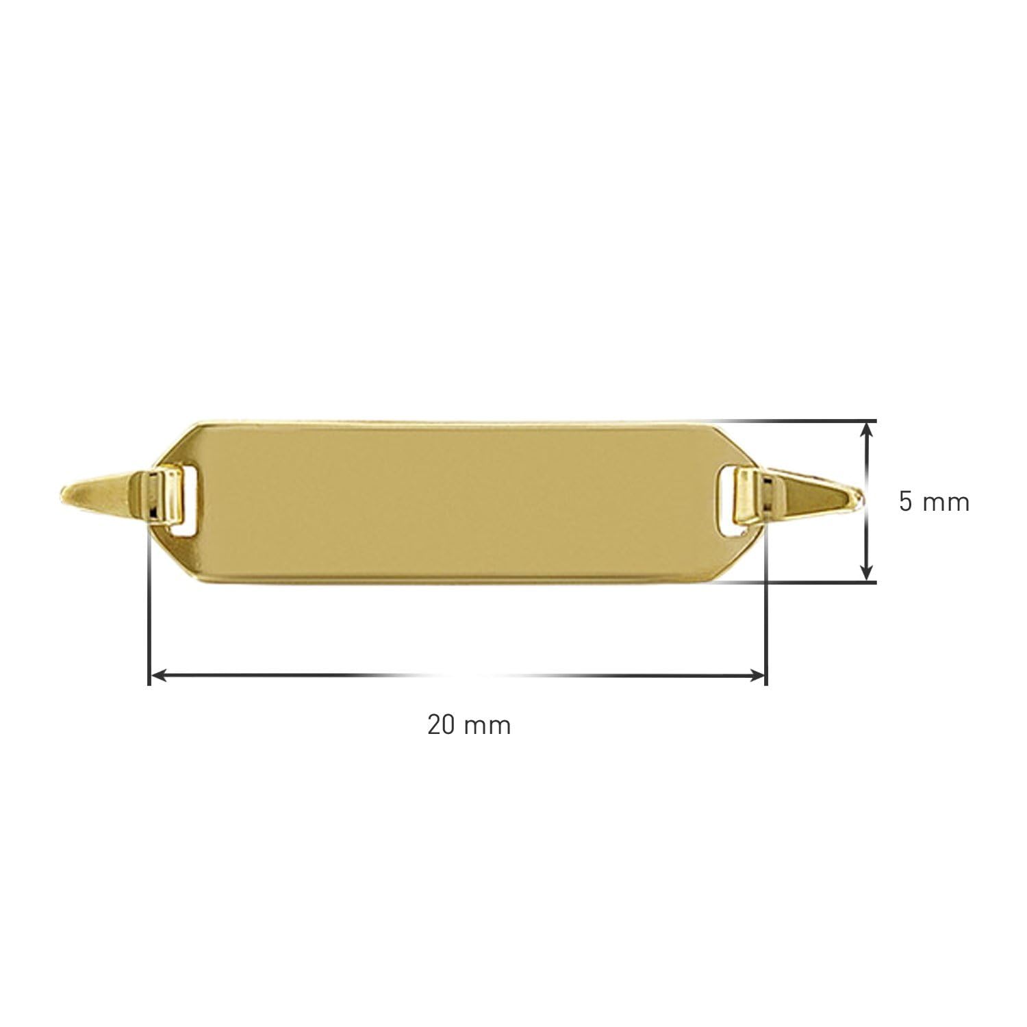 trendor Gravur-Armband für Kinder Gold 333 (8 Karat) 14/12 cm 75493