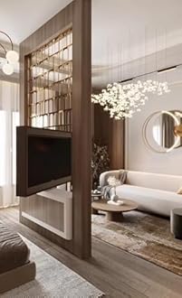 Audiovan Led Tv 360 Rotating TV Bracket for Room Partition Mounting Rotation Stand for partition Compatible for 32-75 Inches Led Modern Rotating TV Cabinet Design