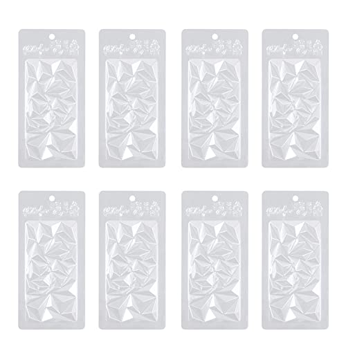 Aikefoo Chocolate Moulds Set Of 8 Transparent Non-Stick Pet Chocolate Moulds Cookie Candy Moulds #TOP1