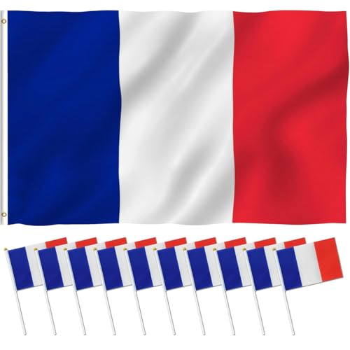 Juego de banderas de 10 piezas,decoraciones de la copa europea,1 bandera grande de 150x90cm,con ojales de latón,10 bandera de mano pequeña,decoradas en eventos deportivos,fiestas