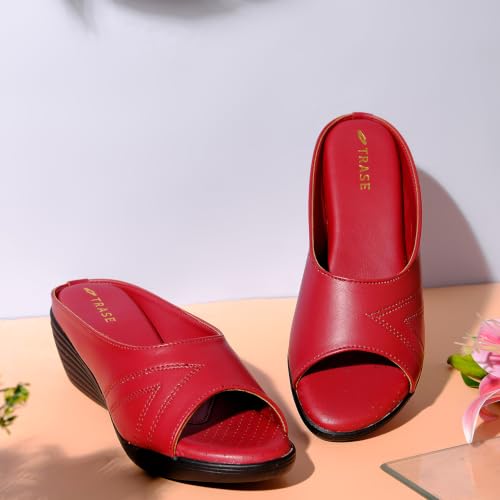 Image of TRASE Wedges for Women | Stylish Sandals for Woman | 2 Inch Wedge Heel Footwear | Ladies Office Wear