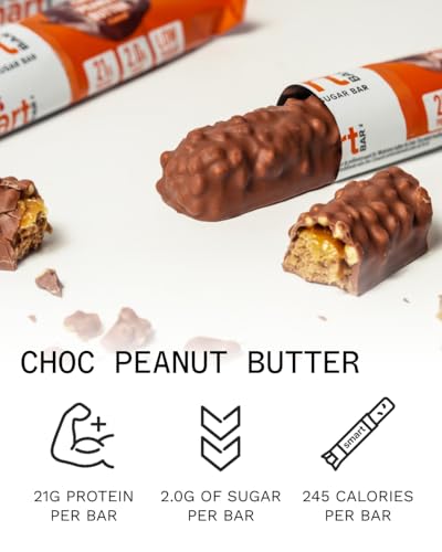 PhD Nutrition Smart Protein Bar Low Calorie, Nutritional Protein Bars/Protein Snacks, High Protein Low Sugar, Chocolate Peanut Butter Flavour, 20g of Protein, 64g Bar (12 Pack) - Image 3