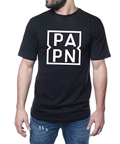 PAPN Pappone - DAZN - Sky T Shirt Maglietta Nera Divertente Napoli (S - Small)