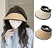 COTIM COYIN Women's Wide Brim Straw Sun Visor with UPF 50+ UV Protection, Beach Visor Sun Hat, Women's Outdoor Sun Protection, Khaki