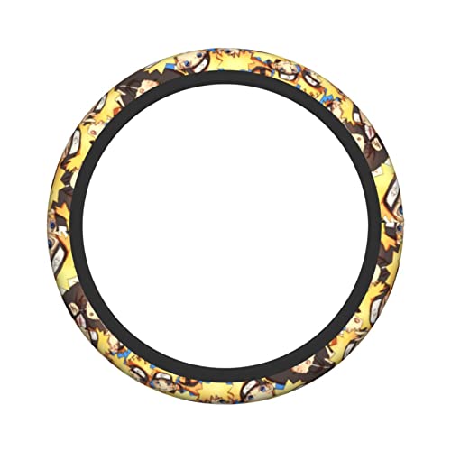 Custom Anime Steering Wheel Cover Universal 15 Inch Breathable Car Steering Wheel Covers Anti-Slip Odorless Car Interior Accessories For Women Men #TOP2