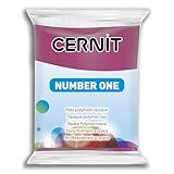 Cernit 1-Piece Clay N1 56 G Wine RED, Bordeaux,7 x 5.5 x 1.5 cm