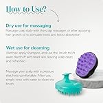 HEETA Hair Scalp Massager Shampoo Brush 2 Pack, Soft Silicone Bristles to Remove Dandruff, Waterproof Hair Scrubber for Both Wet Dry Use, Suitable for Men & Women (Green & Black) - Image 5