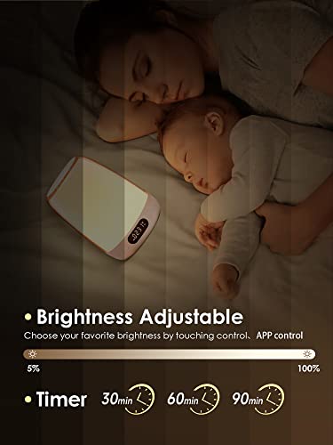 One Fire Baby Night Light For Kids,Kids Night Light Lamp 48 Rgb Colors Dimmable,Rechargeable Small Touch Lamp,Portable Smart Lamp,Kids Night Lights For Bedroom App+Timer+Sunrise Alarm Clock Night Lamp #TOP3