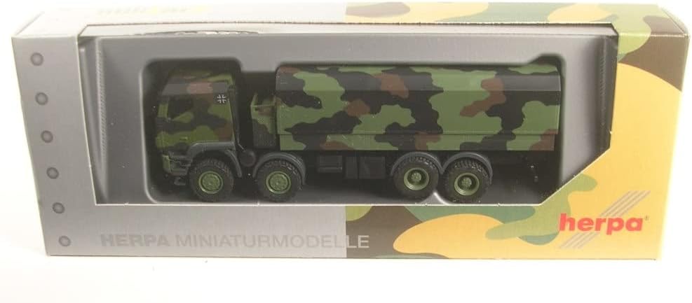 herpa 746922 Iveco Trakker 8x8 Protected Platform Truck, w skali 1:87, plastikowa miniatura, Made in Germany, model Building, edycja kolekcjonerska, wielokolorowa