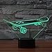 Produktbild 3D Skateboard Illusions Lampen Tolle 7 Farbwechsel Acryl berühren Tabelle Schreibtisch-Nachtlicht mit USB-Kabel für Kinder Schlafzimmer Geburtstagsgeschenke Geschenk