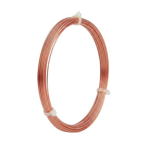 Image of Tenn Well 16.4ft 12 Gauge 99.9% Dead Soft Copper Wire | Bendable metal craft wire for electroculture Gardening, jewelry making, sculpting, floral /wreath making, wire wrapping