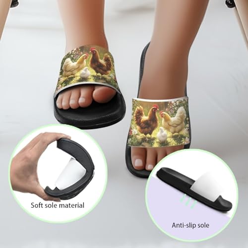 Image of Boy & Girls Slide Sandals Kids Shower Shoes Non Slip Summer Slippers Beach Sandals