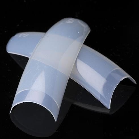 TNBLNatural ABS Nail Tips Refill Box of 550 (Size 0-10) for Artificial Nail Extensions, Manicure & Pedicure