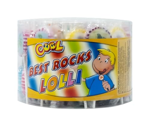 COOL Best Rocks handgefertigte, hübsche Lollis 80 Stück x 10 g, 1er Pack (1 x 800 g) mit 80 Lollis