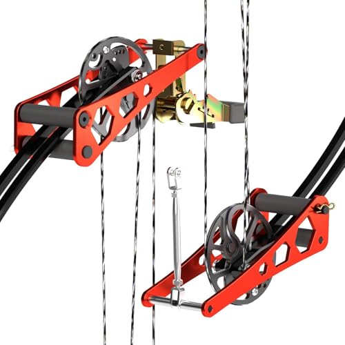 Lumirio - Bow Press, Archery Compound Bow Press, Universal Handheld Aluminum Alloy Bow Press for Compound Bow and Crossbow, Portable Ratchet Type Fine Tuning Tool with 130cm Strap