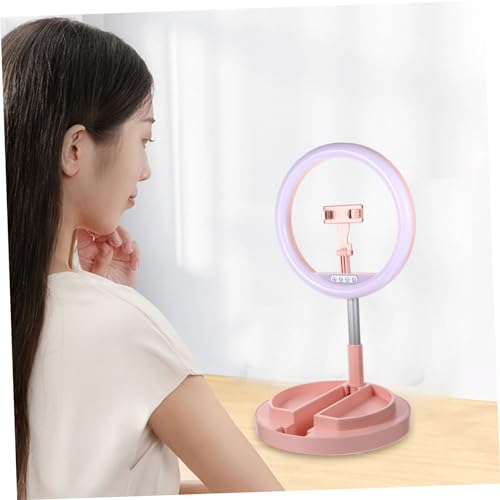 Aro de luz led plegable para móvil con soporte ajustable para belleza 6