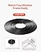VEVOR Window Screen Spline, 100 ft x 0.125 in Window Screen Retainer Spline, PVC Window and Door Screen Spline, Hollow Serrated Screen Holder Spline, for Window Door Screen Repair and Replacement