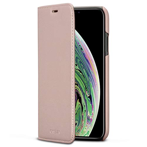 CASEZA Cover iPhone XR Oro Rosa Similpelle a Libro...