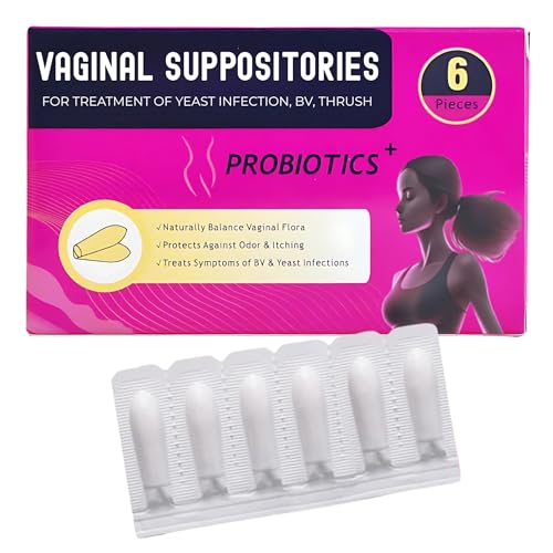 Vaginal Probiotics Suppositories | Yeast Infection Treatment Ladies | Bacterial Vaginosis BV Treatment Ladies | Thrush Treatment Women | Candida Treatment | Thrush Pessary Tablet Internal - 6 Pack