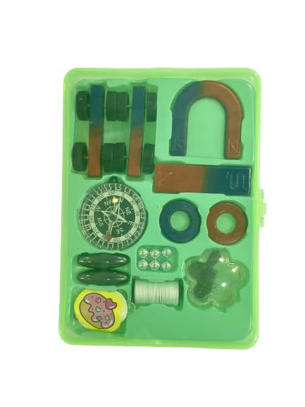 SCHMIDT Physics Science Magnets Set for Education Science School Classroom Experiment Tools for Kids Including Bar/Ring/Horseshoe/Compass Magnets