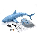 Brfveob ラジコンサメ 電動おもちゃ 子供向け 多機能ロボットサメ 水中のおもちゃ 2.4G USB充電式 リモコン付き おもちゃ リモコン玩具 防水設計 遠隔操 プールに最適 贈り物 (ヨシキリザメのシミュレーション（水しぶき/ライト/長さをアップグレード）)